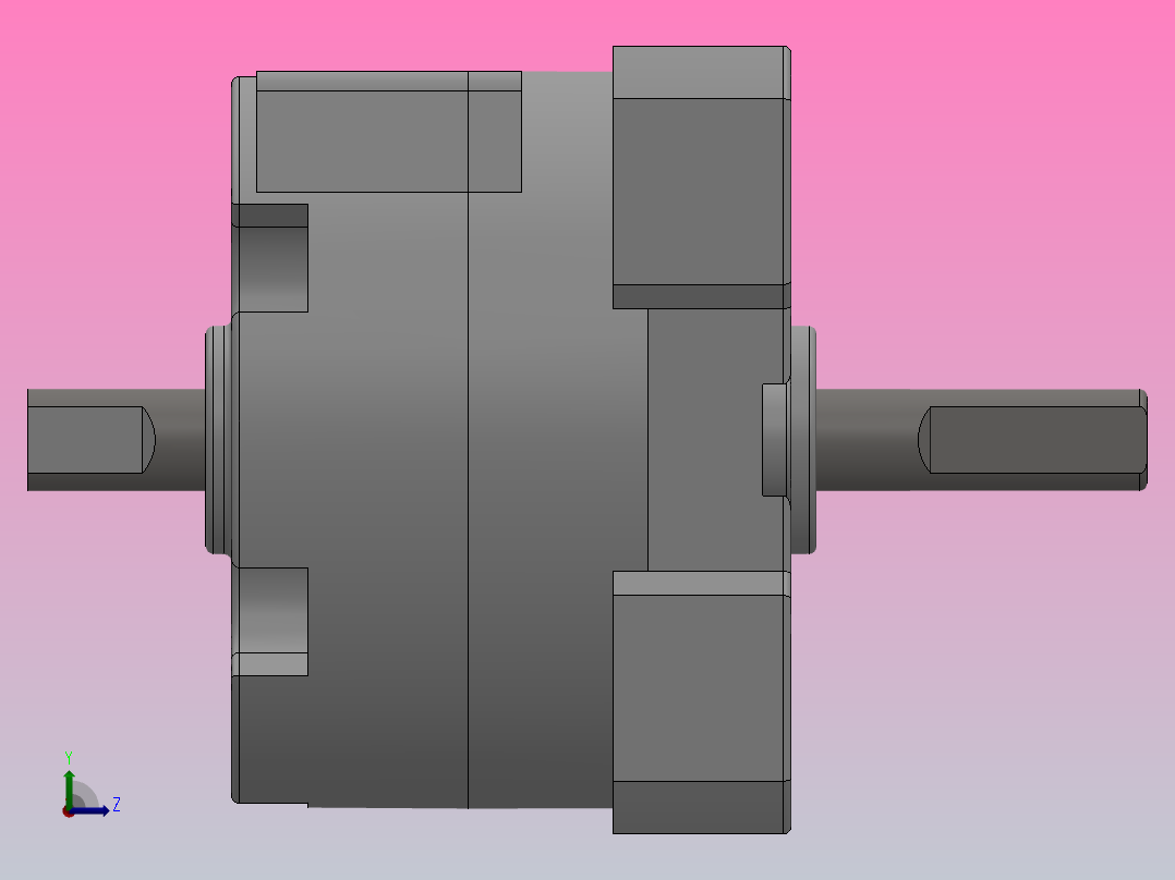 CRBU2系列叶片式摆动气缸(基本型)[CRBU2W10-90SEZ]左视图