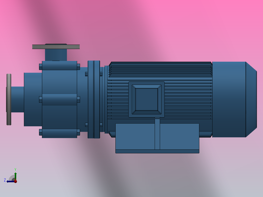 磁力泵40FSBL-16-12右视图
