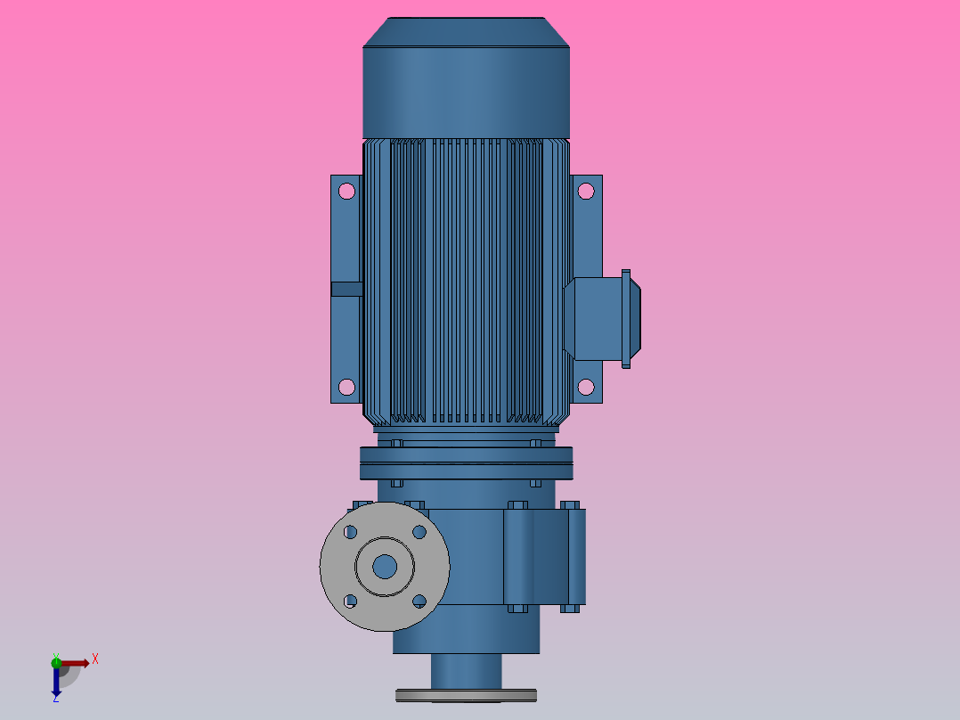 磁力泵40FSBL-16-12俯视图