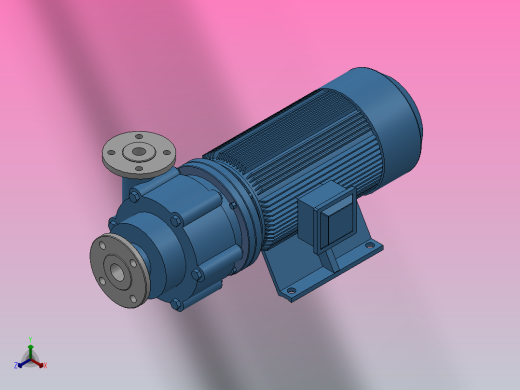 磁力泵40FSBL-16-12正等轴测缩略图