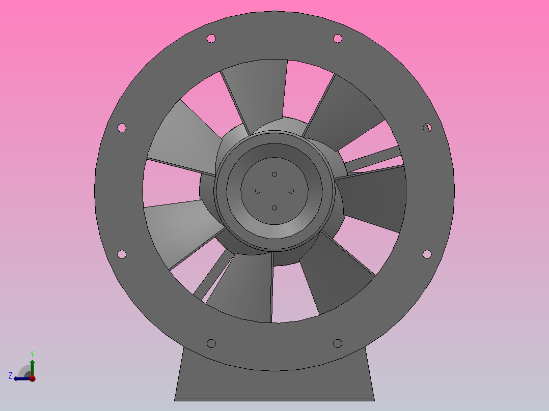 SWF-Ⅰ型 混流风机[SWF-I-3]右视图