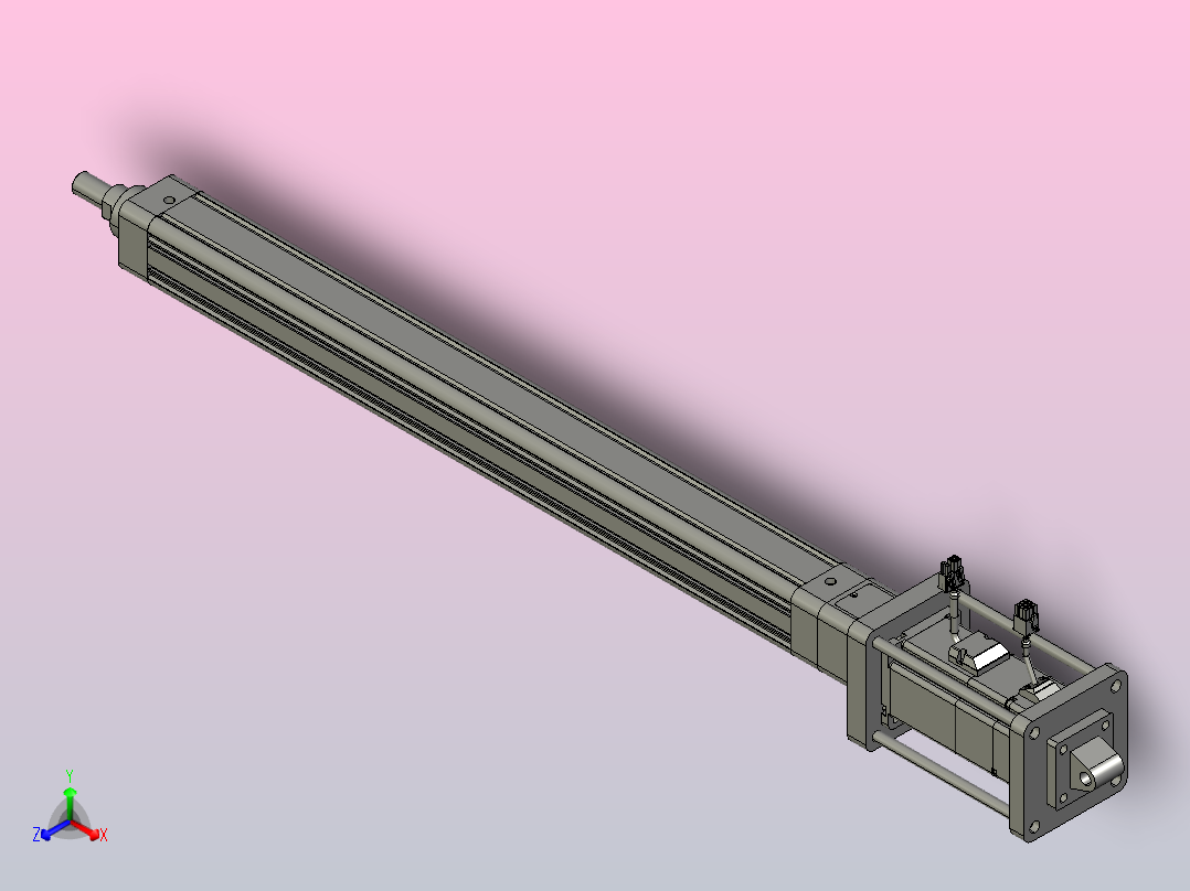 轻载电动缸TPA-ESR50-1610C-L600-M-CA-W-P75-C3主视图