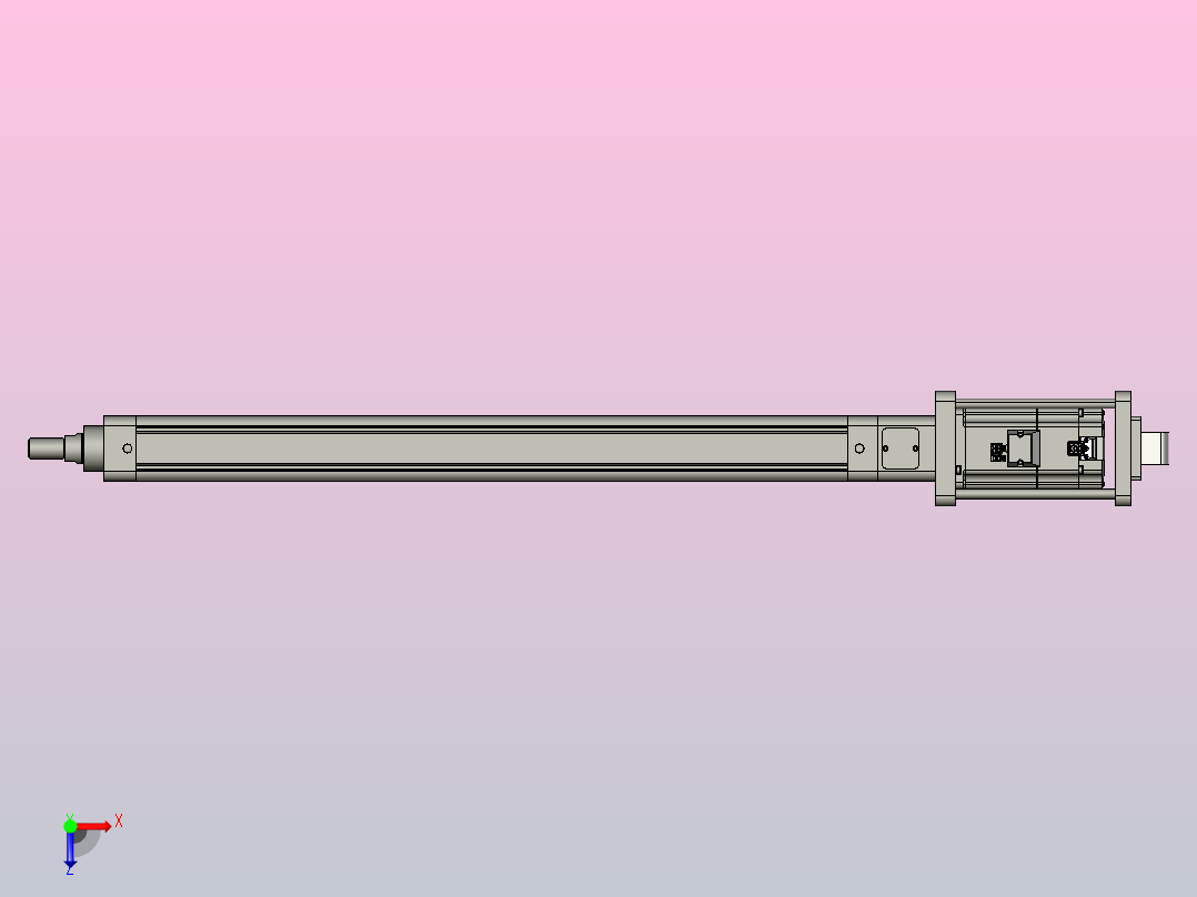 轻载电动缸TPA-ESR50-1610C-L600-M-CA-W-P75-C3俯视图