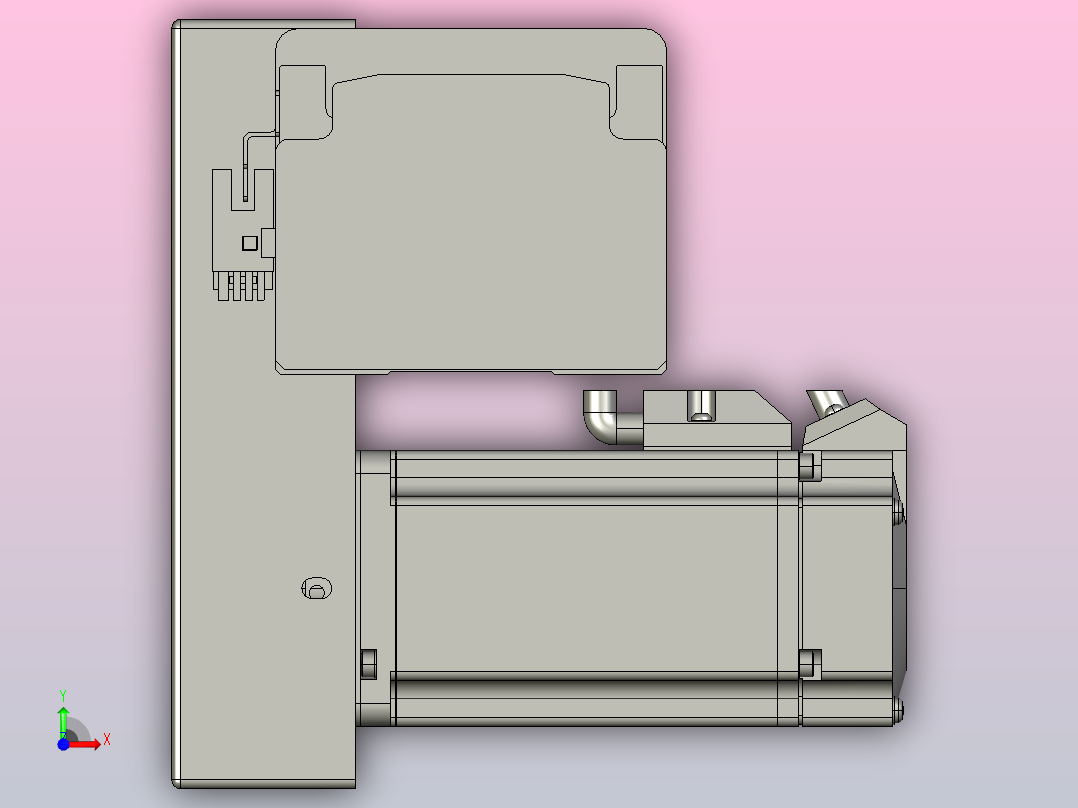 皮带直线轴半封闭可选导轨TPA-HNB-85D-90-L950-RP-C-P20-N3前视图