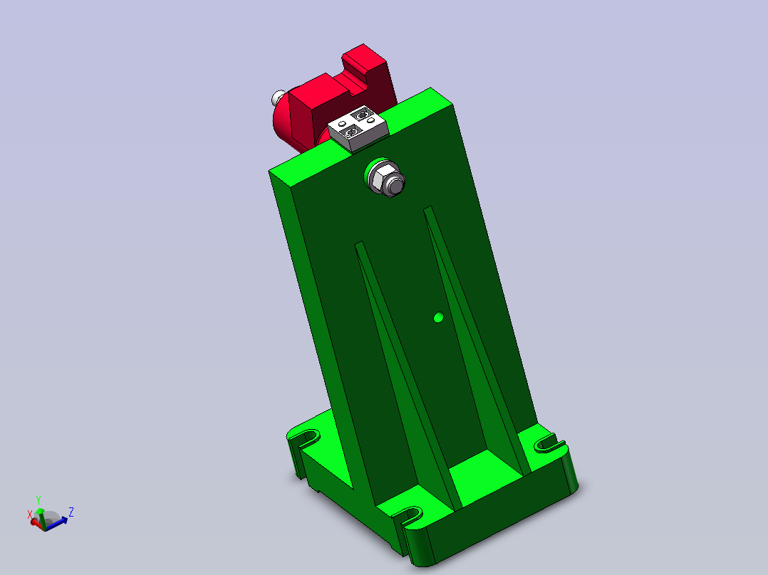 831002拨叉铣M22螺纹孔端面夹具图三维  ==548724主视图
