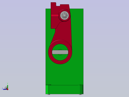 831002拨叉铣M22螺纹孔端面夹具图三维  ==548724右视缩略图