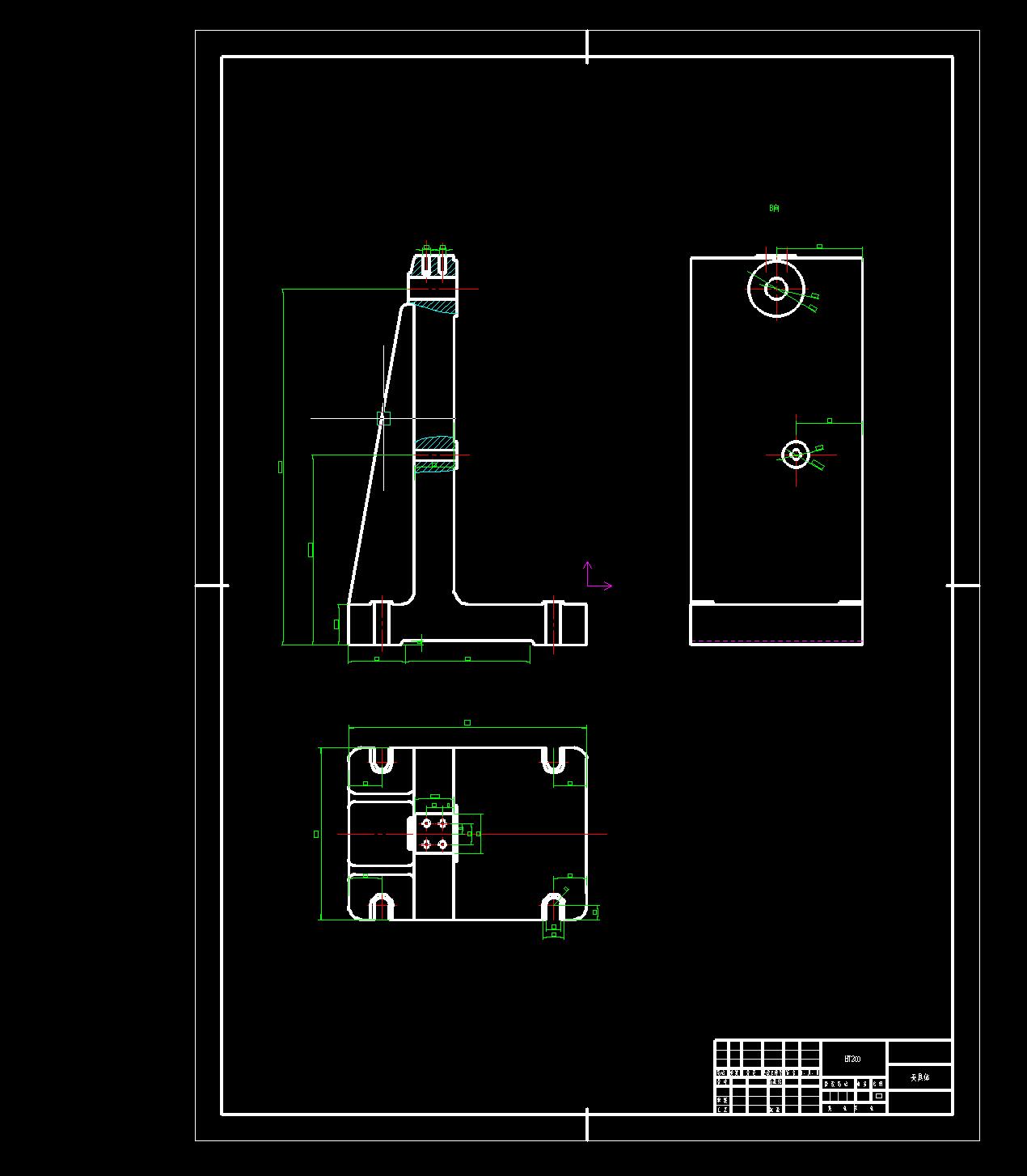 831002拨叉铣M22螺纹孔端面夹具图三维  ==548724