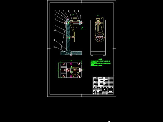 831002拨叉铣M22螺纹孔端面夹具图三维  ==548724缩略图