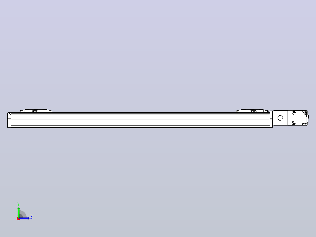 皮带直线轴双滑块型TPA-GCBS-80-P60-L375-QR-M20-N3左视图