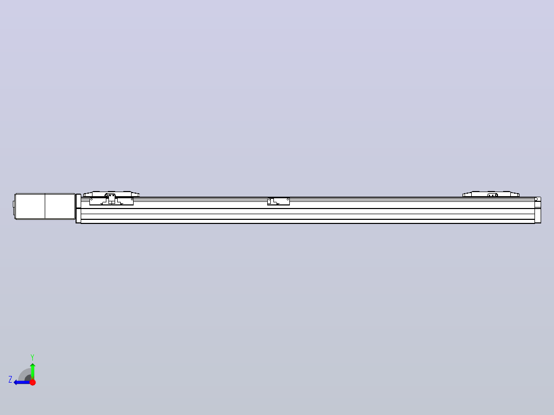 皮带直线轴双滑块型TPA-GCBS-80-P60-L375-QR-M20-N3右视图
