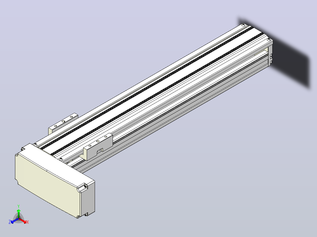 线性模块铝制底座TPA-KNR-86E-1610C-L450A1-ML-P75-N3主视图
