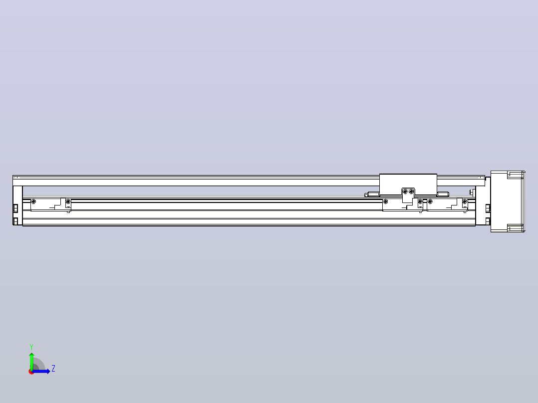线性模块铝制底座TPA-KNR-86E-1610C-L450A1-ML-P75-N3左视图