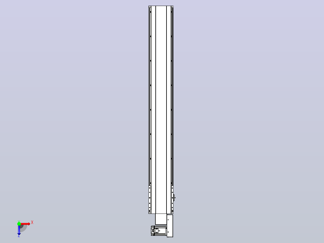 皮带直线轴半封闭可选导轨TPA-HNB-202D-140-L1350-MR-C-P75-N3俯视图