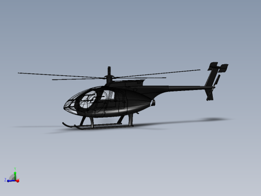 AH-6G小鸟轻型攻击直升机