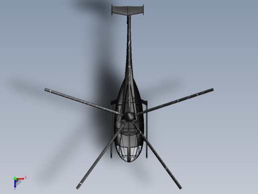 AH-6G小鸟轻型攻击直升机俯视缩略图