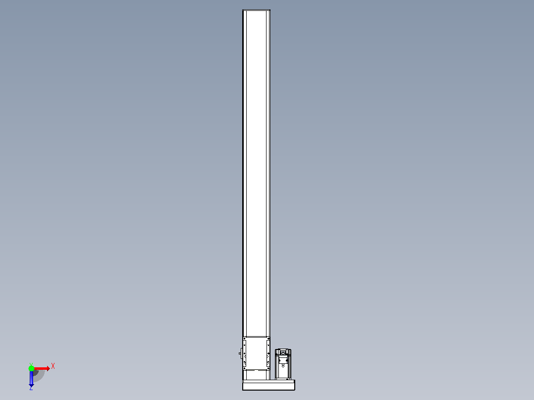 滚珠丝杠直线轴带导轨全封闭TPA-HCR-105D-1610C-L1200-MR-C-P40-N3俯视图