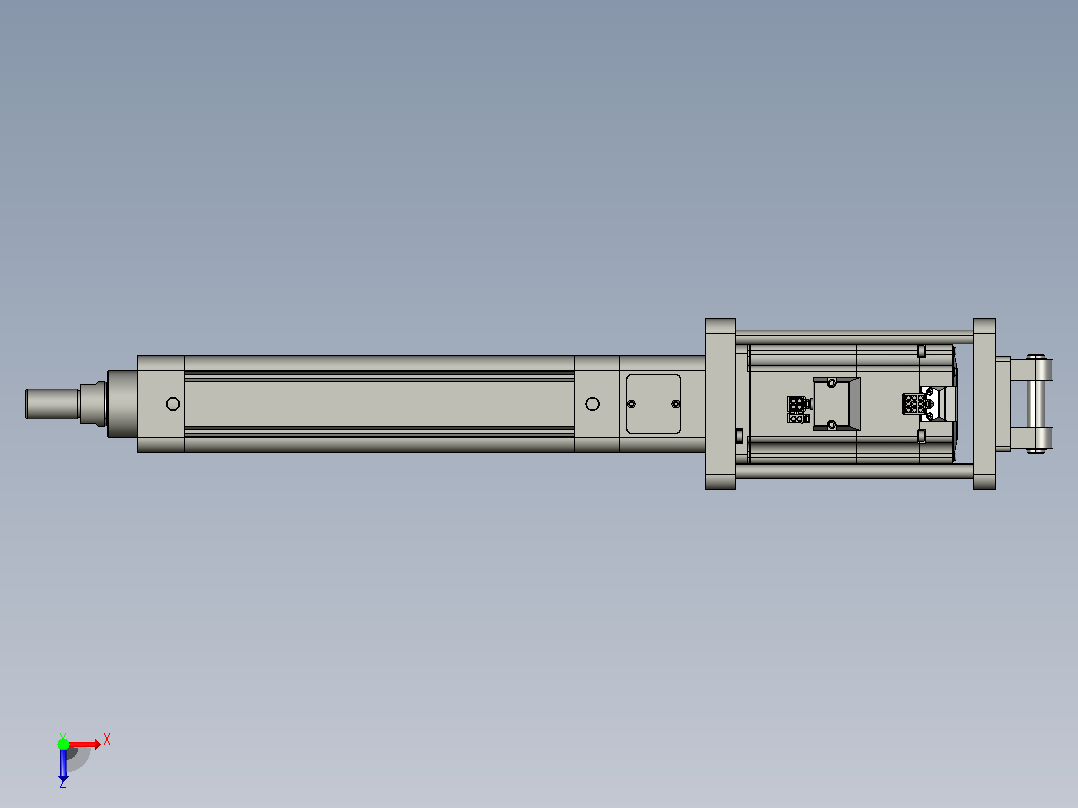 轻载电动缸TPA-ESR50-1610C-L150-M-CB-W-P75-C3俯视图