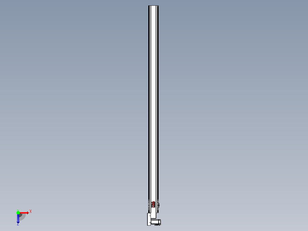 皮带直线轴半封闭可选导轨TPA-HNB-120D-110-L2250-ML-C-P40-N3俯视图