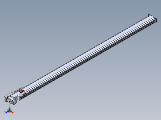 皮带直线轴半封闭可选导轨TPA-HNB-120D-110-L2250-ML-C-P40-N3正等轴测缩略图