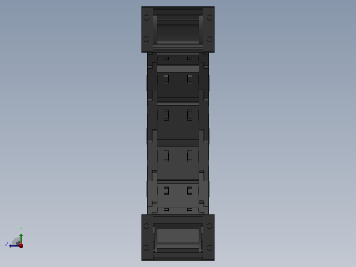 弯曲半径125内高35两侧打开型封闭式拖链_DMD35CD-35-60-125R-30右视缩略图
