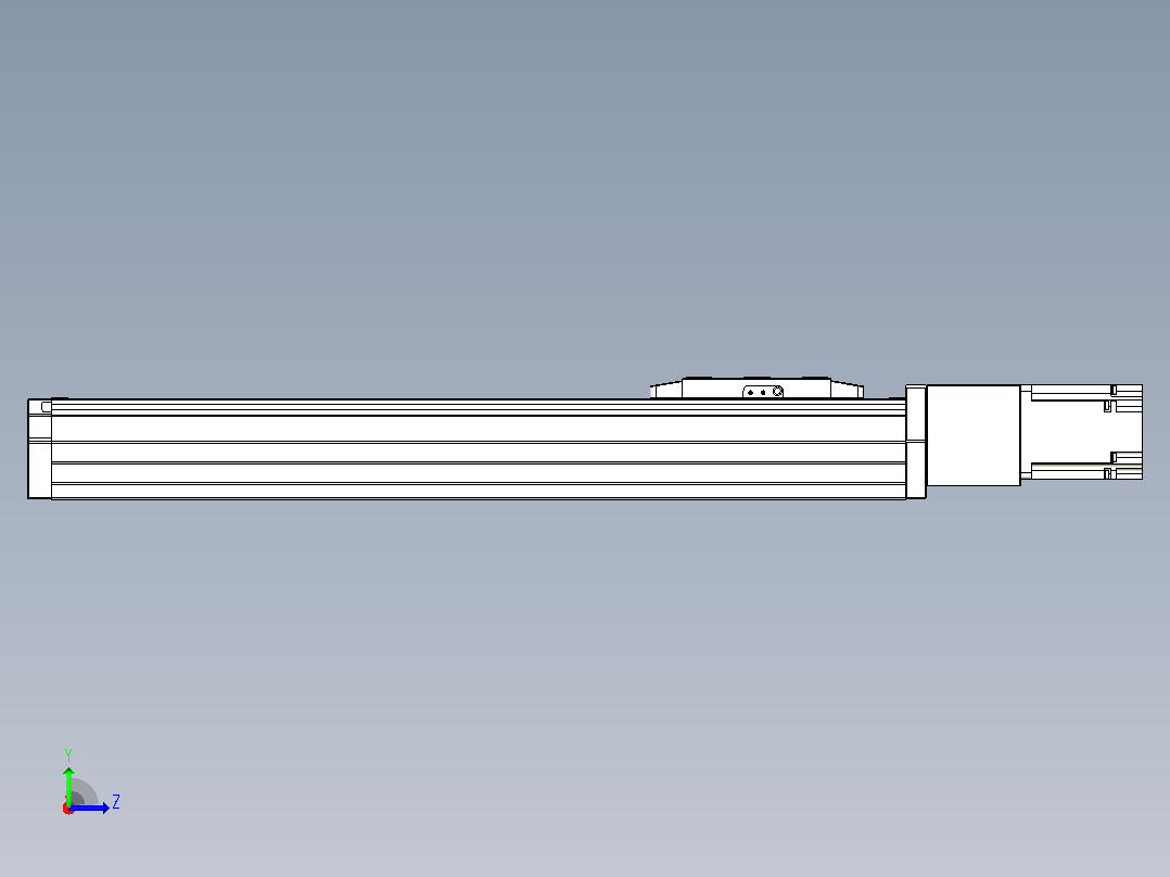 滚珠丝杠直线轴内置导轨TPA-GCR-80-1610C-L350-M-M20-N3左视图