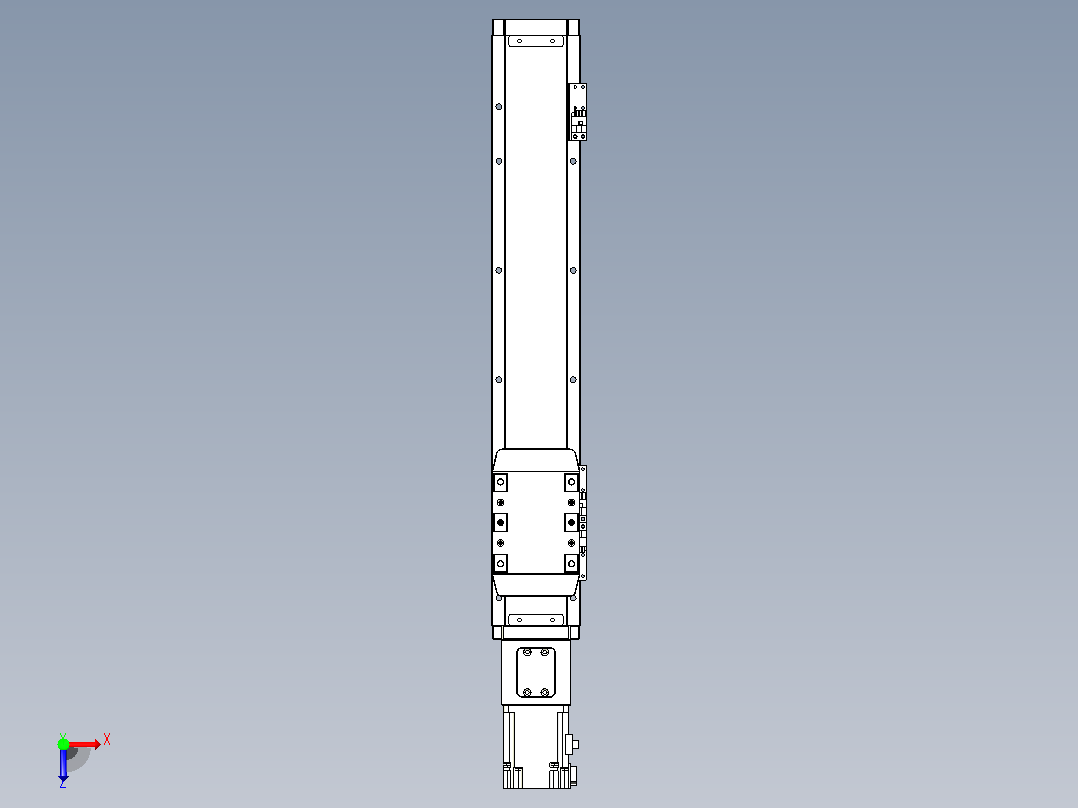 滚珠丝杠直线轴内置导轨TPA-GCR-80-1610C-L350-M-M20-N3俯视图