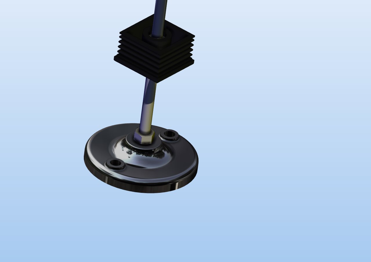 用于50 x 50 x 1.5的可调底座和箱形截面螺纹嵌件，带M10 x 200 mm螺杆、塑料底座中的花键螺纹嵌件和方形嵌件凸台