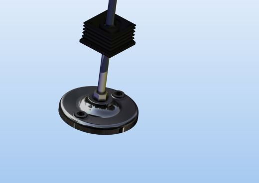 用于50 x 50 x 1.5的可调底座和箱形截面螺纹嵌件，带M10 x 200 mm螺杆、塑料底座中的花键螺纹嵌件和方形嵌件凸台缩略图