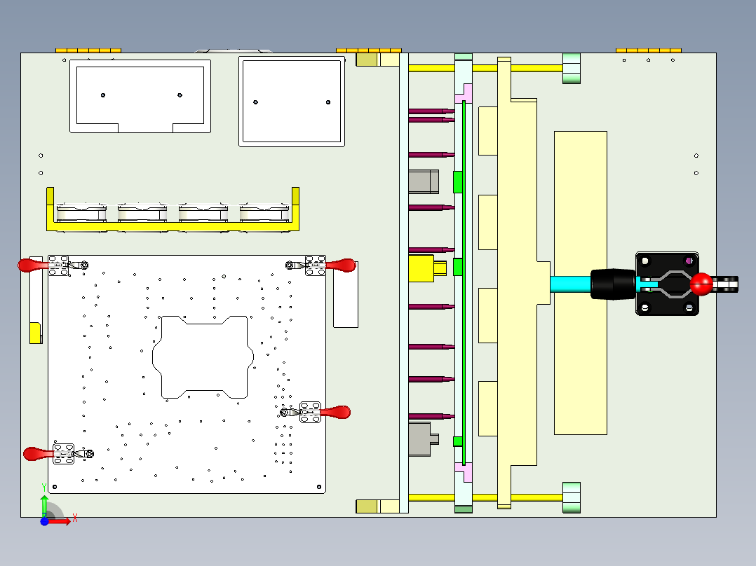 硬盘主板连接器测试治具stp前视图