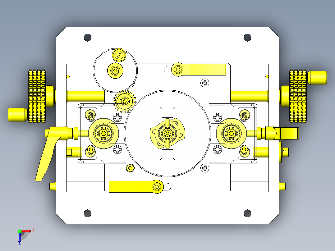 2轴调节机构俯视图