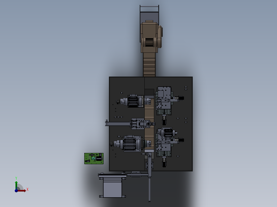 全自动棒料加工自动设备sw17前视图