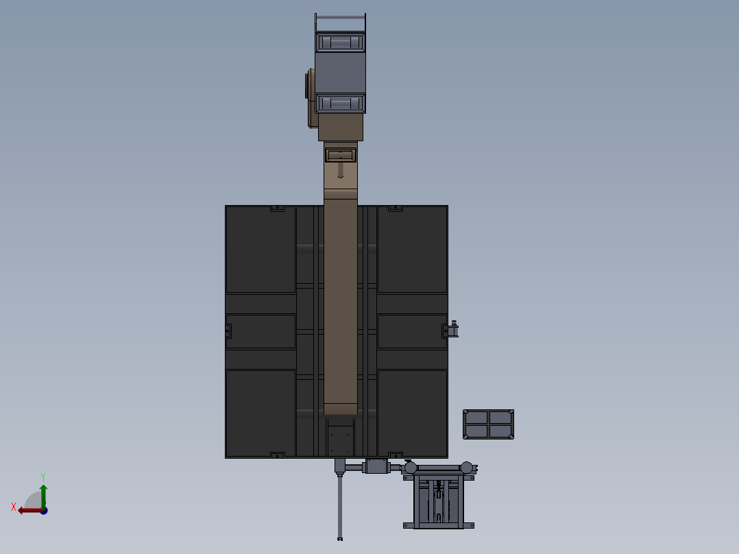 全自动棒料加工自动设备sw17后视图