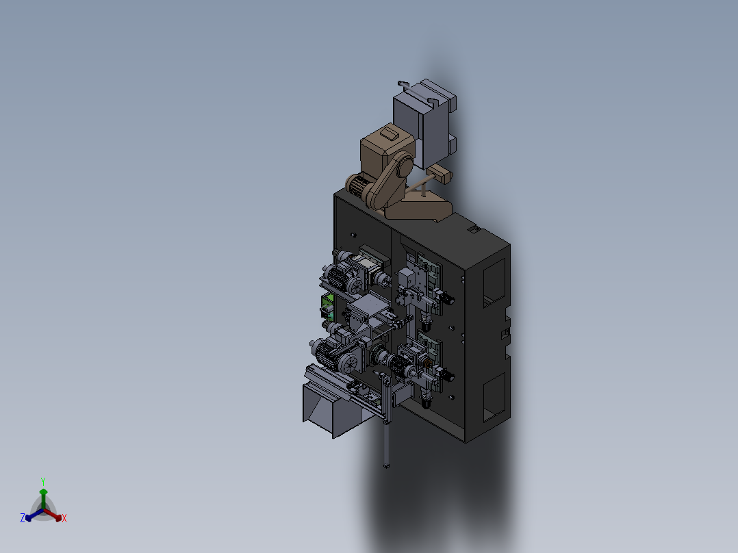 全自动棒料加工自动设备sw17正等轴测图