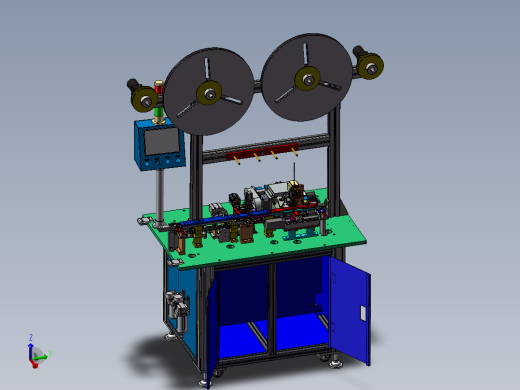 B12_插针机包含新式气缸插针机构和凸轮插针机构