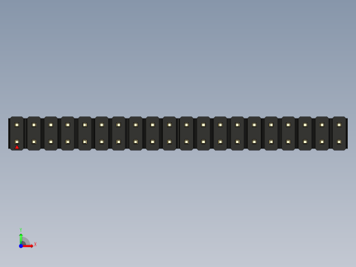 彩色公头100mil（2.54mm）系列-DS1021_black_2x20p_100mil_Type19_rev1.0前视缩略图