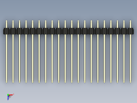 彩色公头100mil（2.54mm）系列-DS1021_black_2x20p_100mil_Type19_rev1.0俯视缩略图