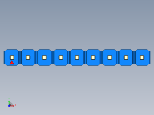 彩色公头100mil（2.54mm）系列-DS1021_blue_1x09p_100mil_Type43_rev1.0前视缩略图
