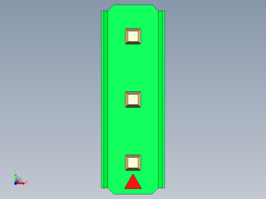 彩色公头100mil（2.54mm）系列-DS1021_green_3x01p_100mil_Type1_rev1.0前视缩略图