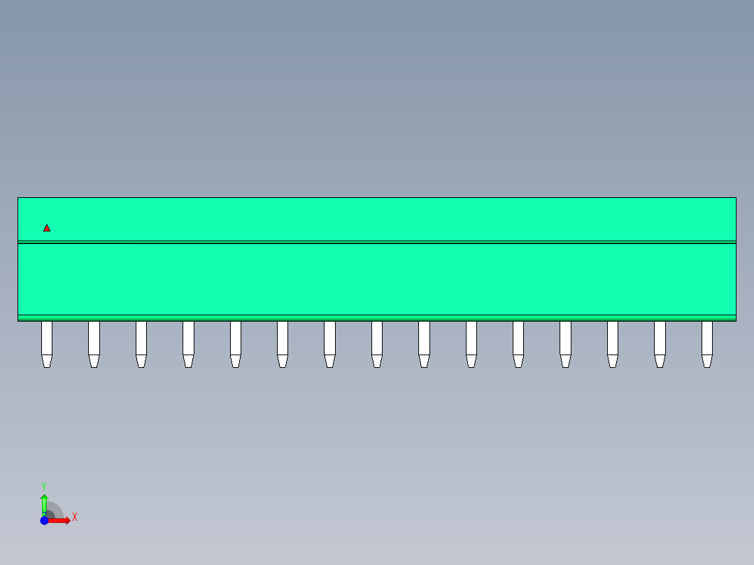 DEGSON 15EDG 系列 3.5mm 插拔式接线端子 FullPack-15EDGVC-3.5-15P-14-00AH前视图