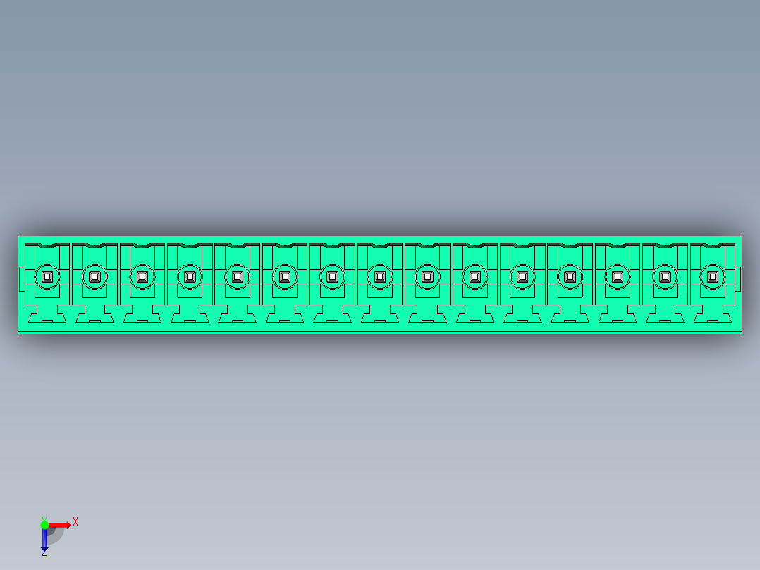 DEGSON 15EDG 系列 3.5mm 插拔式接线端子 FullPack-15EDGVC-3.5-15P-14-00AH俯视图
