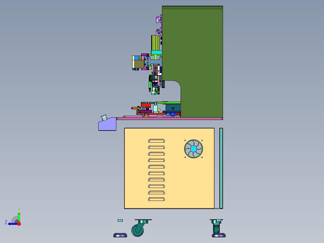 液晶模组一体热压设备右视图