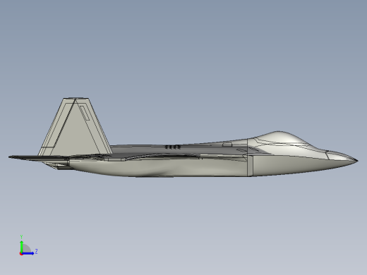 F22猛禽战斗机模型左视缩略图