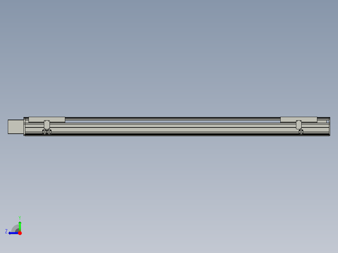 直线模组LHB21-L40-S1550-R(B)设计图纸右视图