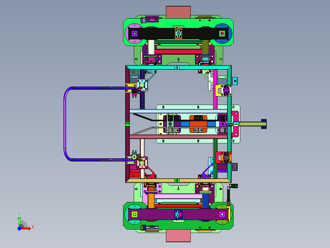 车身用焊接提升定位工装前视图