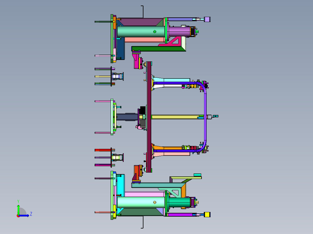 车身用焊接提升定位工装左视图