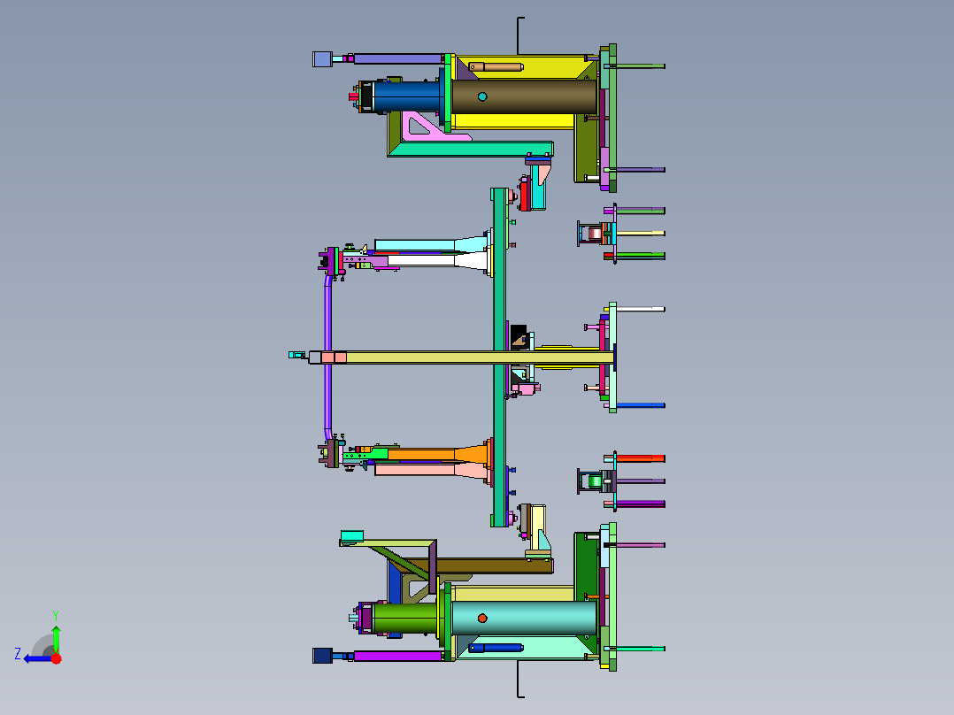 车身用焊接提升定位工装右视图