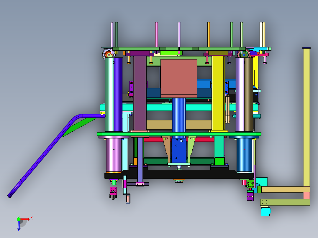 车身用焊接提升定位工装俯视图