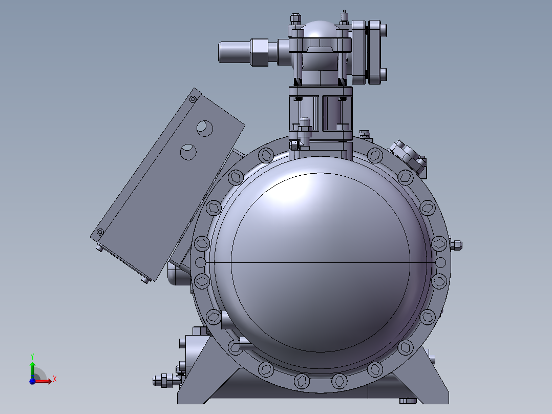 螺杆式压缩机模型前视图