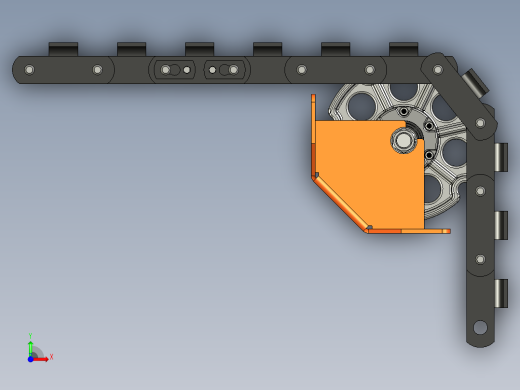 节距为100mm的传动链中间链轮总成前视缩略图