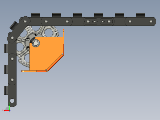 节距为100mm的传动链中间链轮总成后视缩略图